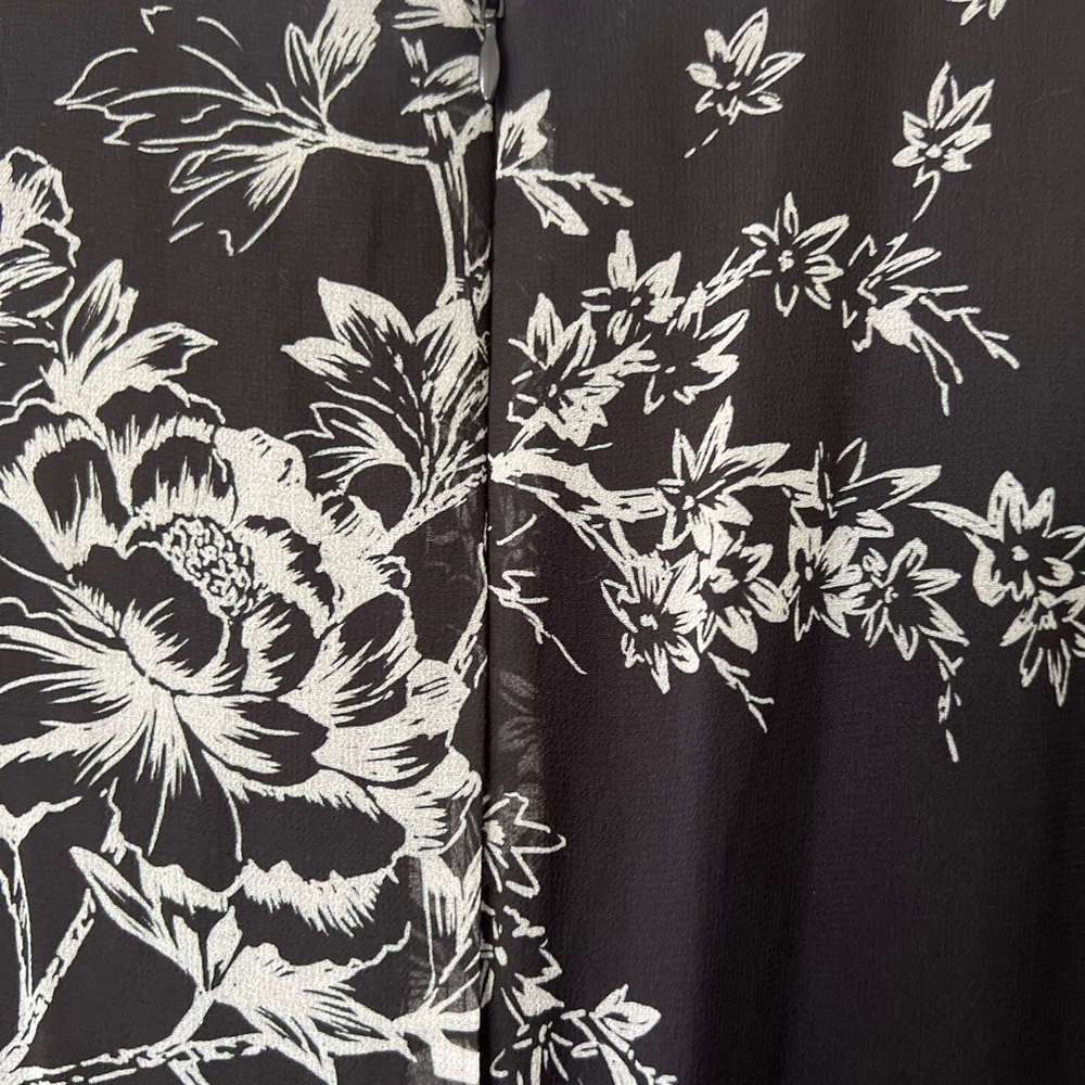 Karen Kane Hi Lo Chiffon Sleeveless V-Neck Black Dress - Picture 9 of 13